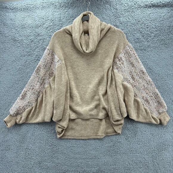 Gimmics Women's Small Turtleneck Pullover Large Sleeves‎ Comfortable - Picture 2 of 11